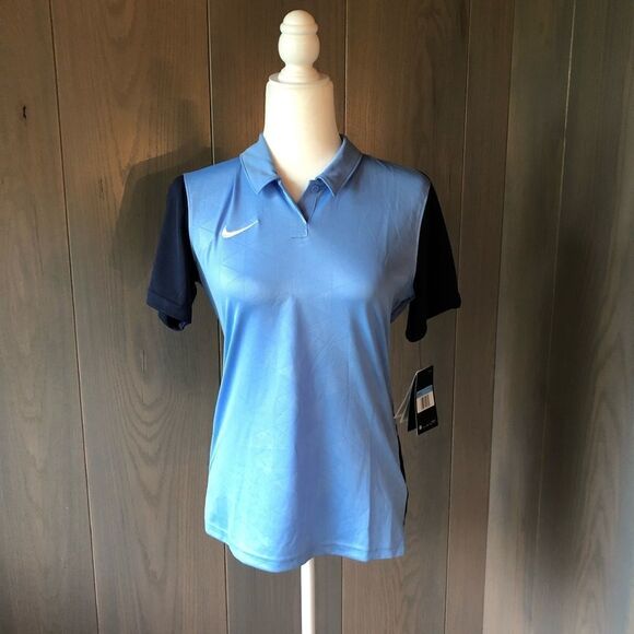 Nike  Blue Polo Collared Fitted Shirt Medium - Picture 1 of 8